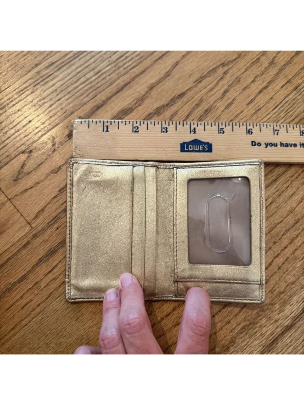 Coach Tan Brown Gold Wallet
